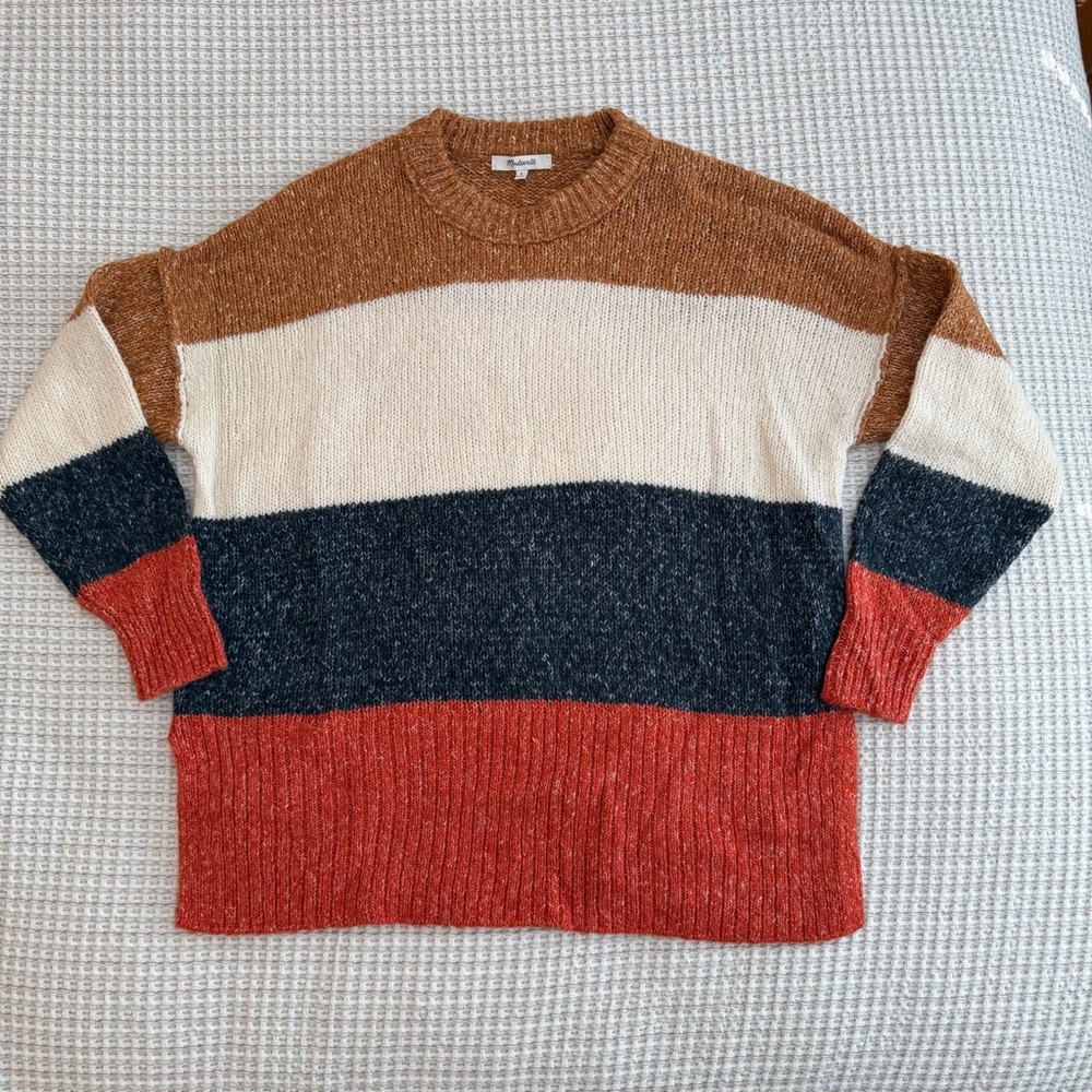 Madewell Baxter Striped Alpaca Blend Sweater